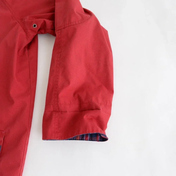 Vintage Sequence Image Red Full Zip Up Utility Coat Size XL - Picture 6 of 15